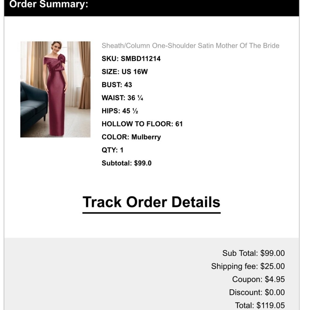 Mulberry One-Shoulder Satin Gown
